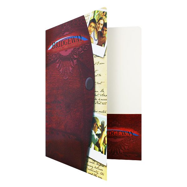 Church Visitor Folders for Bridgeway Christian (Front Open View)