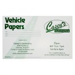 Casey’s Automotive Vehicle Maintenance Folder