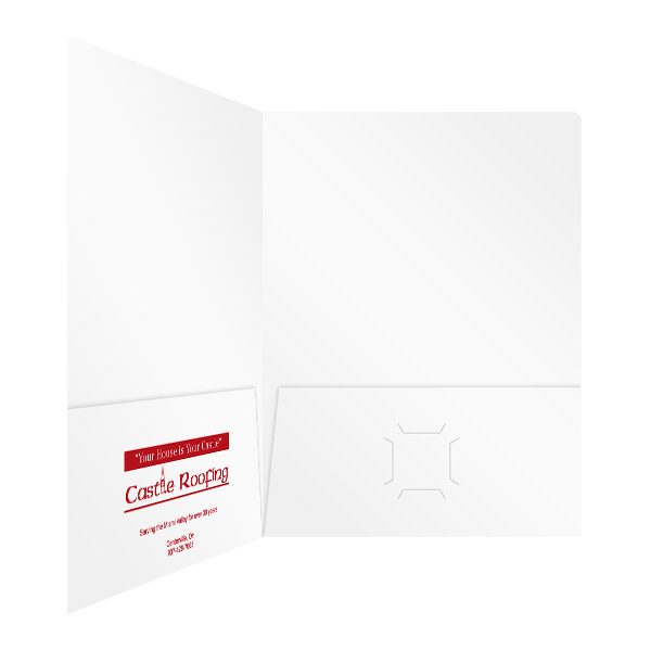 Castle Roofing 2-Pocket Presentation Folder (Inside Right View)