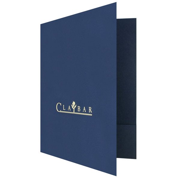 Claybar Flower Logo Presentation Folder (Front Open View)