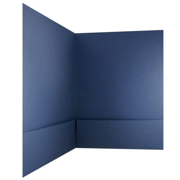 Claybar Plain Blue Presentation Folder (Inside Pocket View)