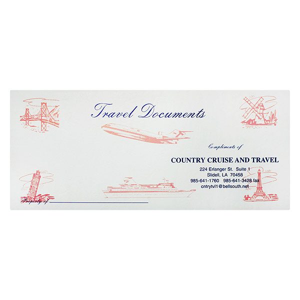 Country Cruise & Travel Documents Folder (Front View)