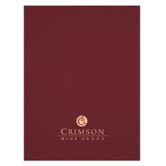 Crimson Wine Group Burgundy Presentation Folder (Front View)