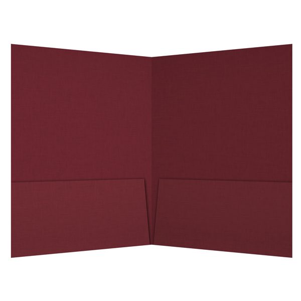 Crimson Wine Group 2-Pocket Burgundy Folder (Inside View)