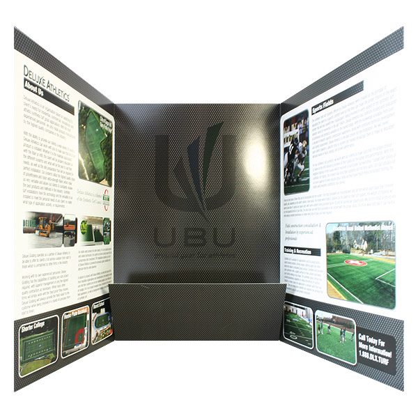 Deluxe Athletics Folders with Company Logo (Inside View)