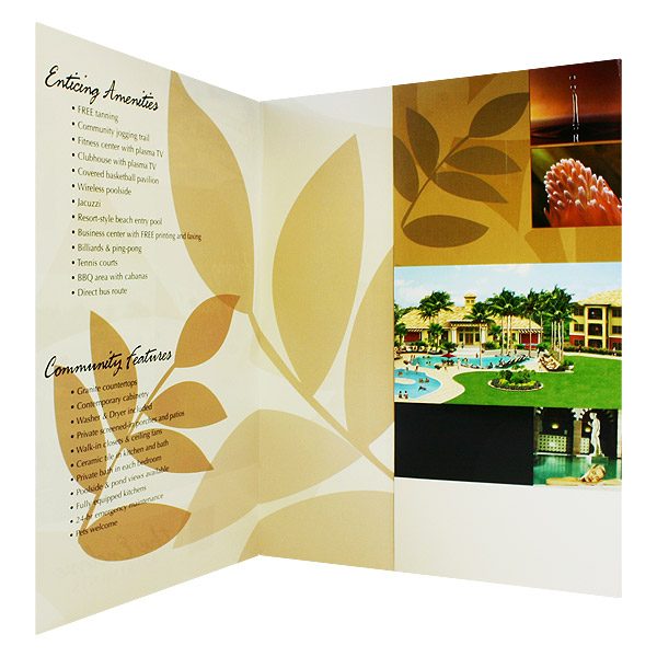 Luxury Presentation Folders for Enclave Apartments (Inside View)