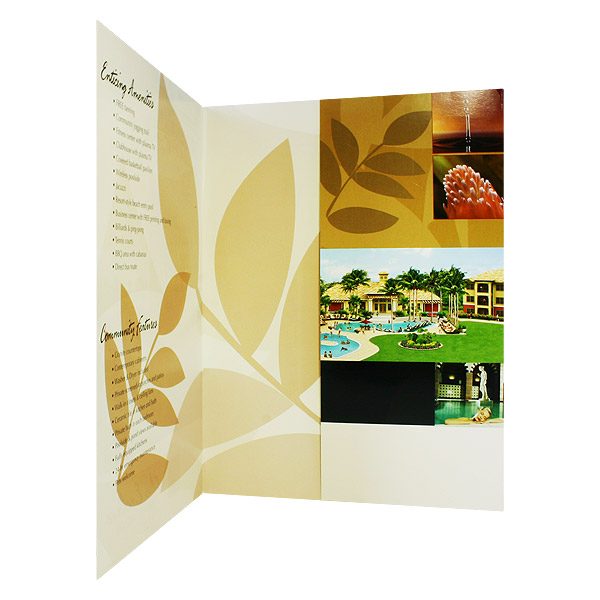 Presentation Folders for Enclave Luxury Apartments (Inside Pocket View)