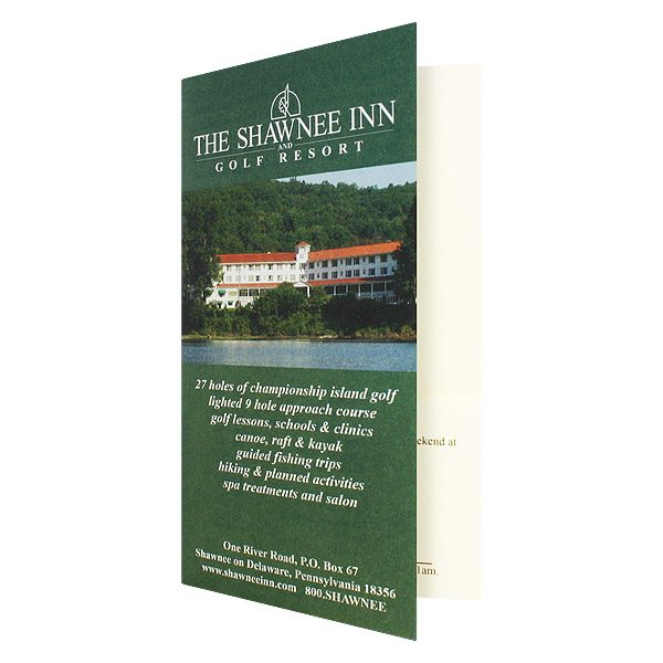 Resort Key Card Holders for Shawnee Inn Golf Course (Front Open View)