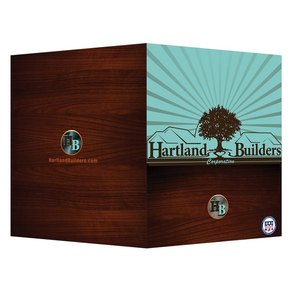 Hartland Builders Construction Company Presentation Folder (Front and Back View)