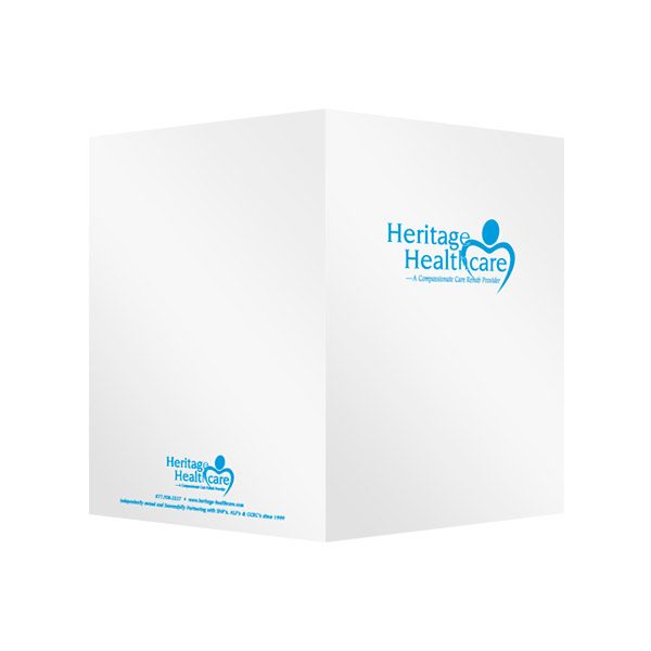 Heritage Healthcare Marketing Folder (Front and Back View)