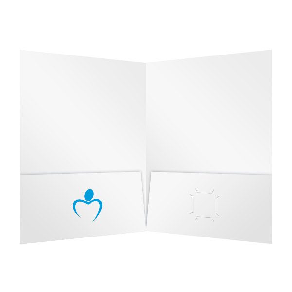 Heritage Healthcare Blue Medical Logo Folder (Inside View)