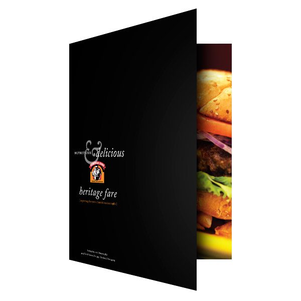 Heritage Fare Food Restaurant Business Folder (Front Open View)