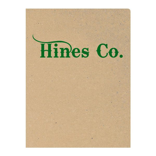 Hines Co. Kraft Recycled Paper Pocket Folder (Front View)