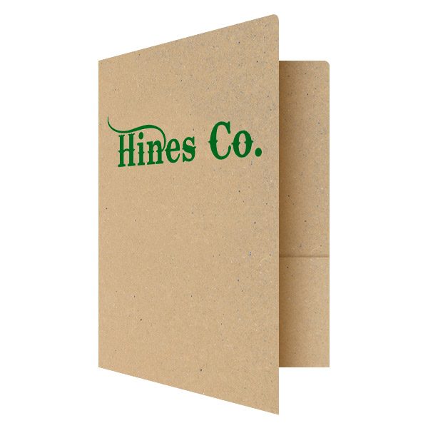 Hines Co. Recycled Paper Folder (Front Open View)