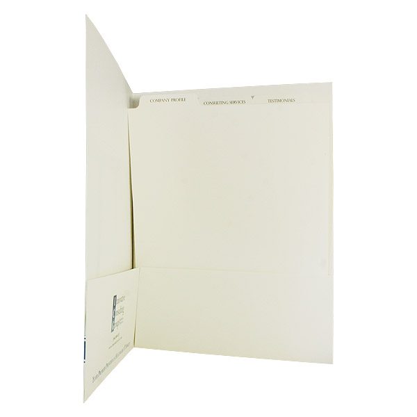 ICG Personalized Pocket Folders with Tabbed Inserts (Inside Tab View)