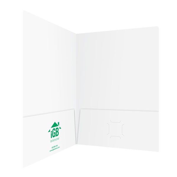 iGB Glossy White Pocket Folder (Inside Right View)