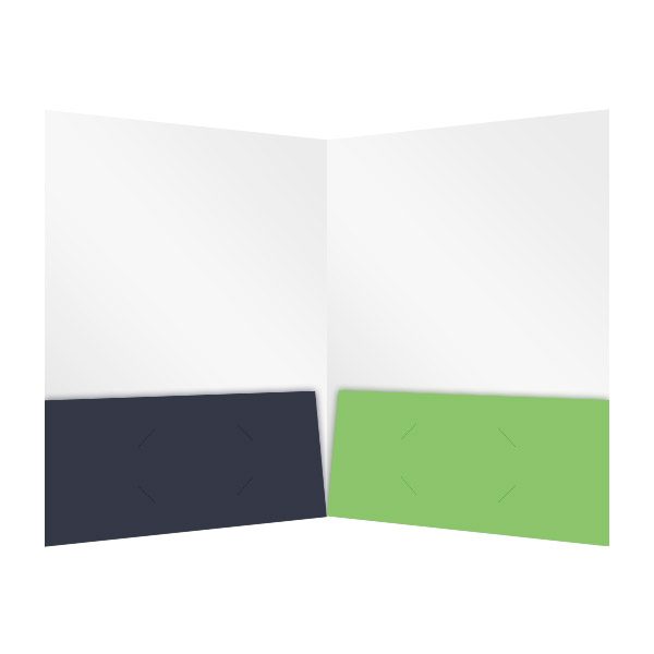 IntelliCell BioSciences Green and Black Pocket Folder (Inside View)