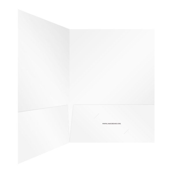 James Beard Foundation White 2-Pocket Folder (Inside Right View)