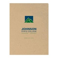 Johnson State College Kraft Presentation Folder (Front View)