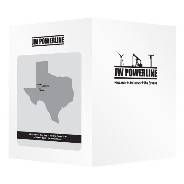 JW Powerline Texas Business Folder (Front and Back View)