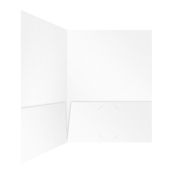 JW Powerline White 2-Pocket Folder (Inside Right View)