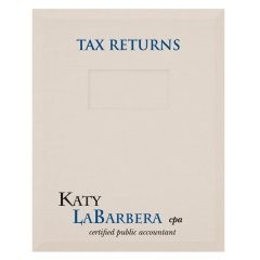 Katy LaBarbera Client Preparation Tax Folder (Front View)