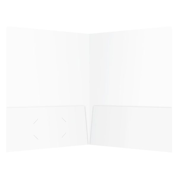 Key Solutions White 2-Pocket Folder (Inside View)