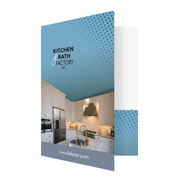 Folders with Company Logo for Kitchen & Bath Factory (Front Open View)