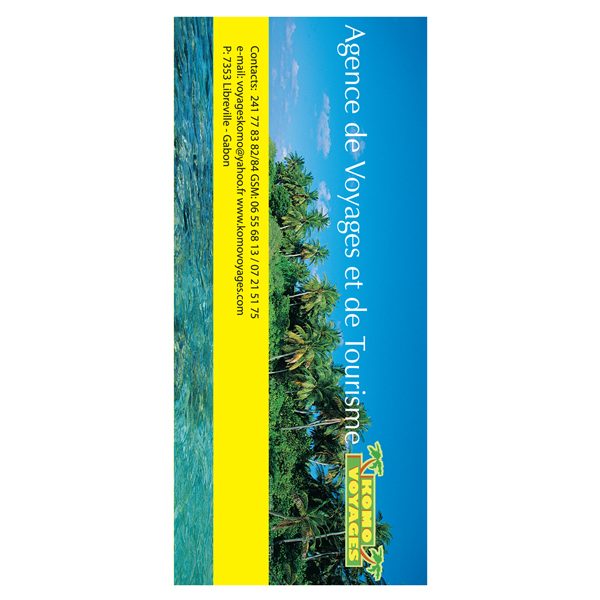 Komo Voyages Vacation Travel Folder (Back View)