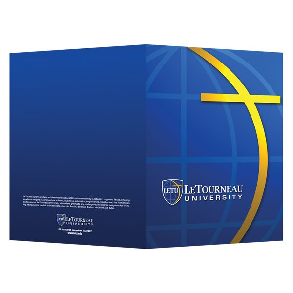 LeTourneau Cross Logo Folder (Front and Back View)