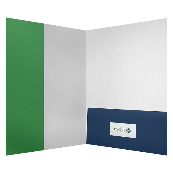 MidCap Financial Green & Blue Pocket Folder (Inside View)
