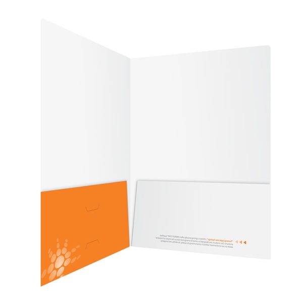 naturaLED Orange Laminated Pocket Folder (Inside Right View)