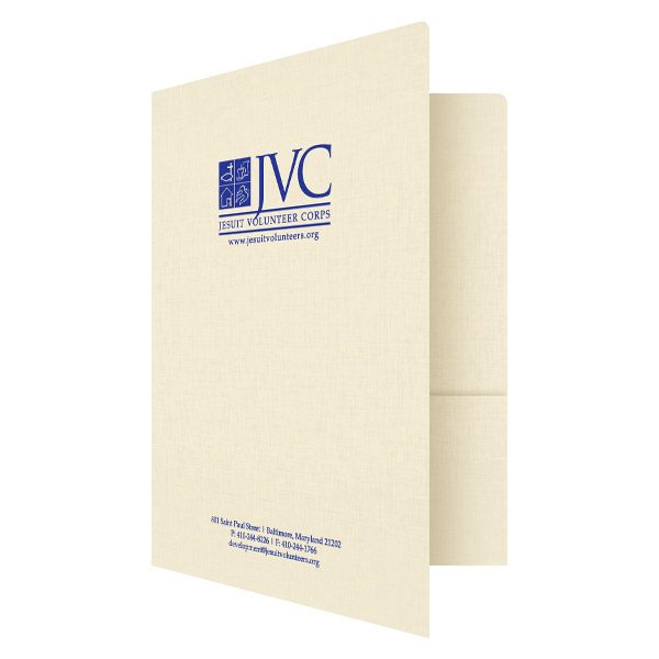 Pocket Folders for JVC Nonprofit Organization (Front Open View)