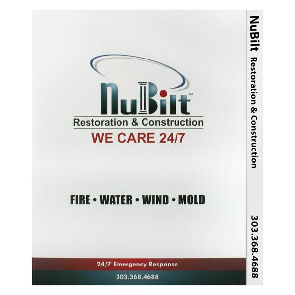 NuBilt Restoration & Construction Tabbed File Folder (Front View)