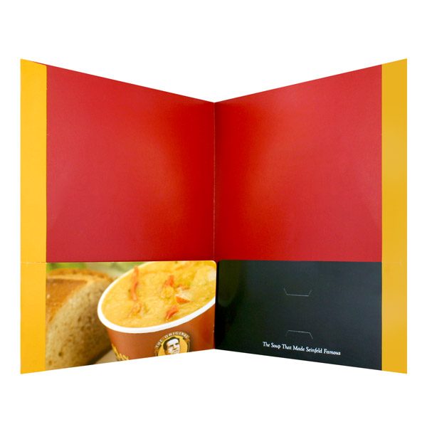 The Original Soup Man Cup of Soup Pocket Folder (Inside View)