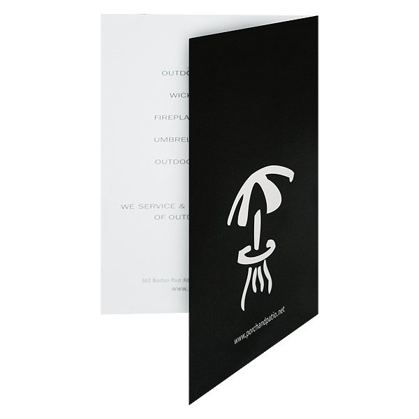 Porch & Patio Black & White Presentation Folder (Back Open View)