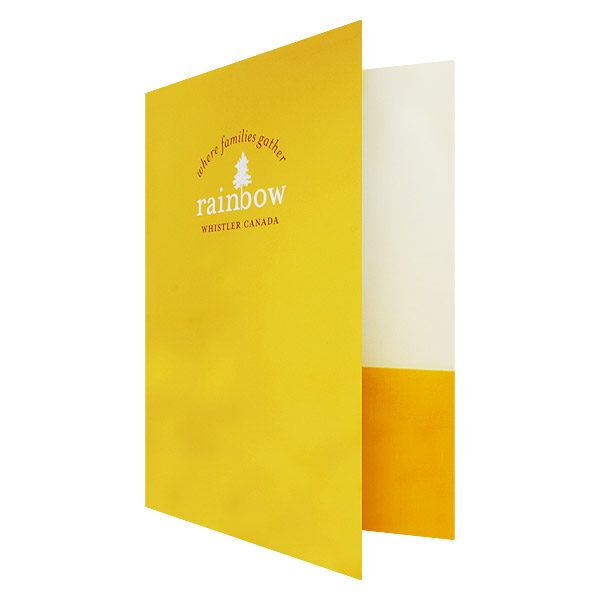 Real Estate Presentation Folders for Rainbow Whistler (Front Open View)