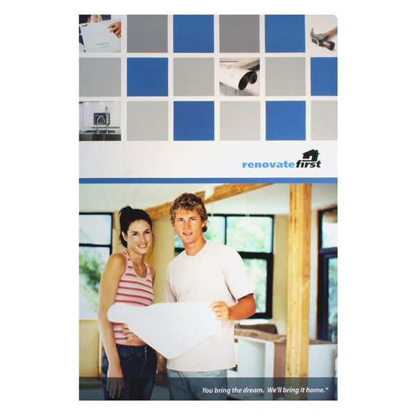 Renovate First Home Improvement Presentation Folder (Front View)