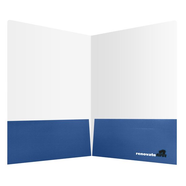 Renovate First Blue Pocket Folder (Inside View)