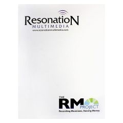 Resonation Multimedia Business Folder with Logo (Front View)