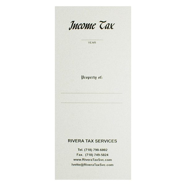 Rivera Income Tax Return Folder (Front View)