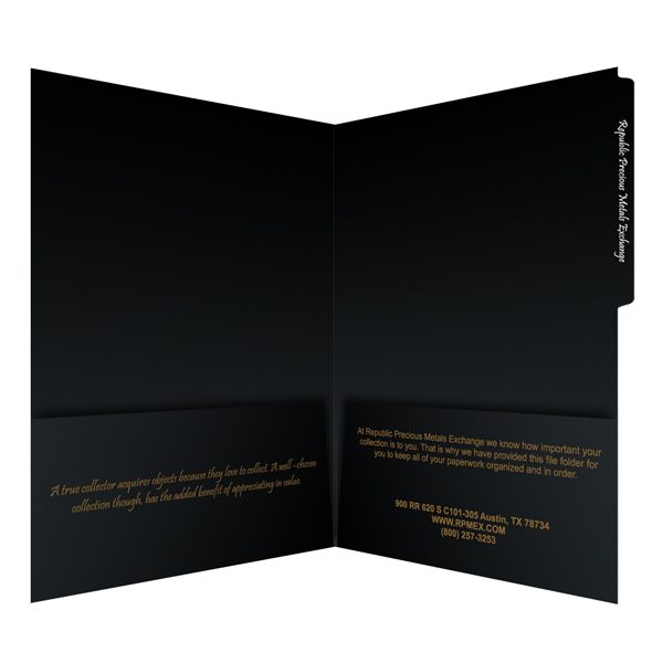 RPMEX 2-Pocket Tabbed Branding Folder (Inside View)