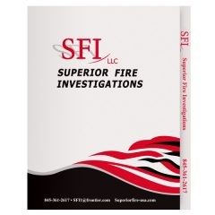 Superior Fire Investigations Two Pocket File Folder (Front View)