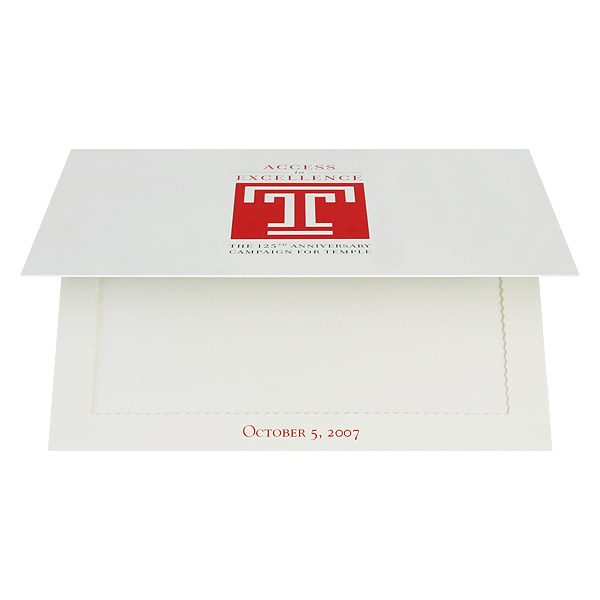 Graduation Photo Holder for Temple University (Front Open View)