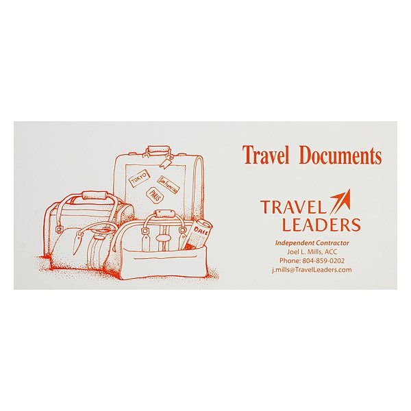 Travel Leaders Travel Document Folder (Front View)