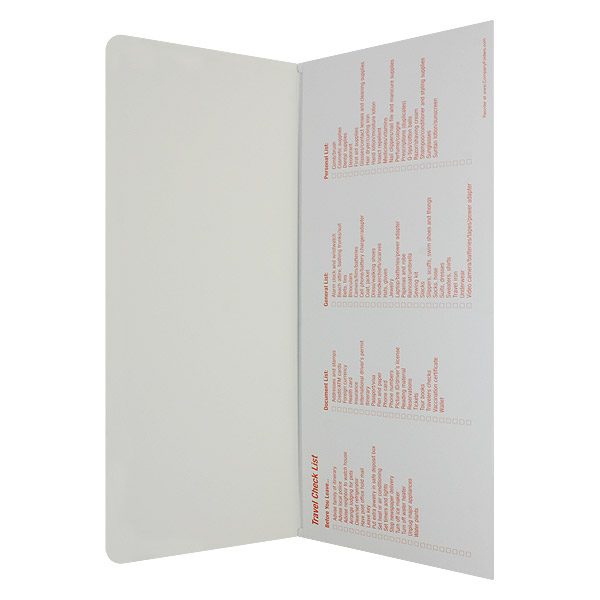 Travel Document Folders for Travel Leaders (Inside View)