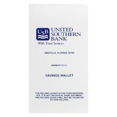 United Southern Bank Receipt Folder (Front View)