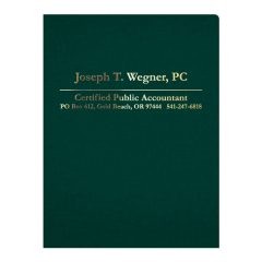 Wegner Certified Public Accountant Presentation Folder (Front View)