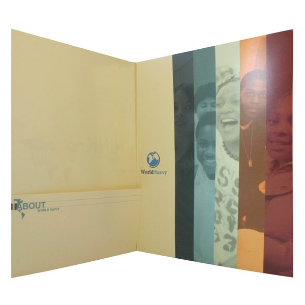 World Savvy Tri-Fold Pocket Folder (Inside Panel View)