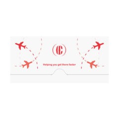 Airplane Travel Document Folder Template (Front View)